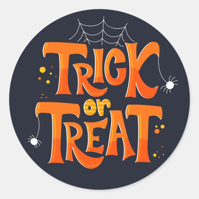 Sticker Rond Trick or Treat - It's Halloween! (Devant)