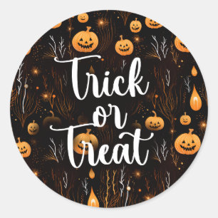 Sticker Rond Trick ou Treat Halloween