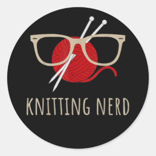 Sticker Rond Tricot Est Mon Sport Préféré - Tricot Knitter C