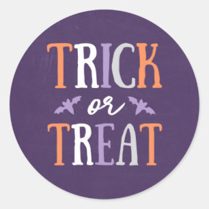 Sticker Rond Tricoter ou traiter   Halloween