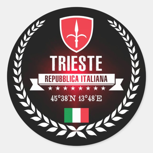Sticker Rond Trieste (Devant)
