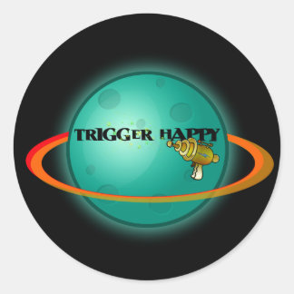 Sticker Rond Trigger Happy