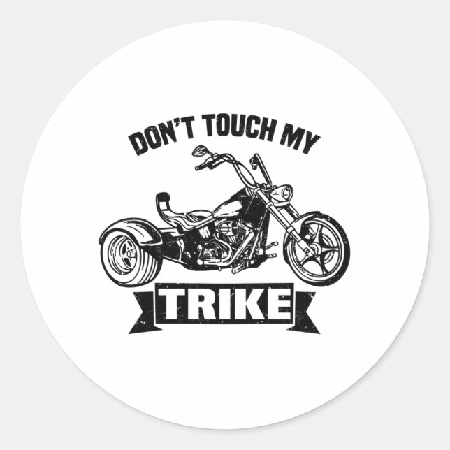 Sticker Rond Trike dit | Triker Trikes Cadeaux Motorbike (Devant)