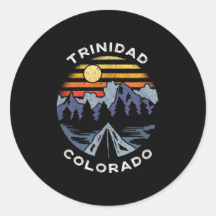 Sticker Rond Trinidad Colorado Montagnes Vacances Camping Souve