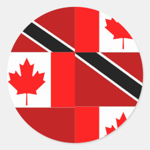 Sticker Rond Trinidadien-Canadien