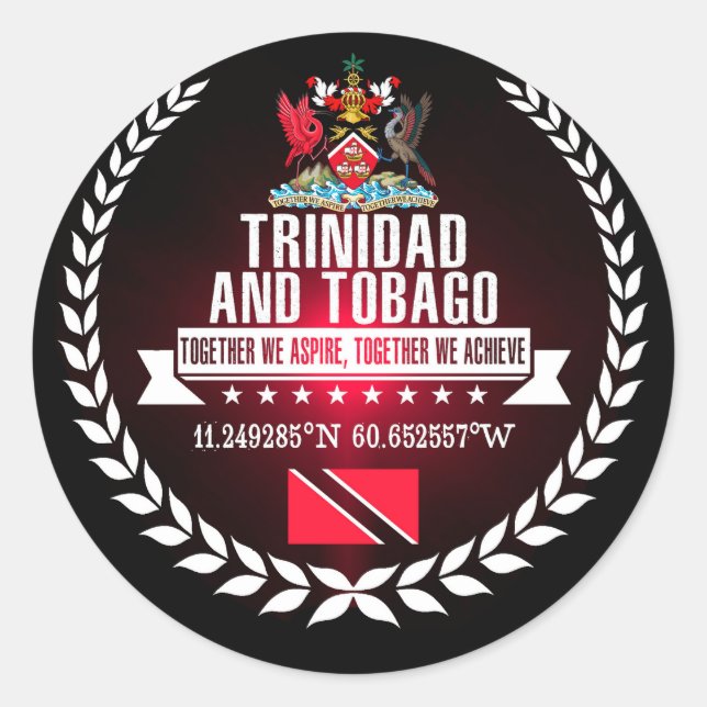 Sticker Rond Trinité-et-Tobago (Devant)