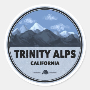 Sticker Rond Trinity Alps Camping Californie