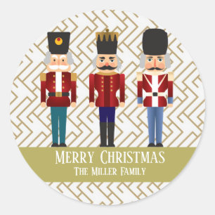 Sticker Rond Trio Nutcracker de Noël