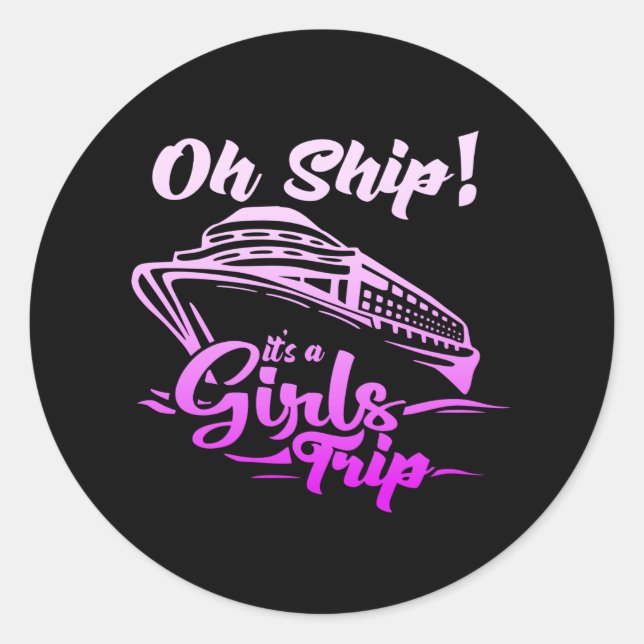 Sticker Rond Trip Vacation Sea Yoyage (Devant)