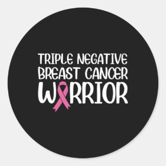Sticker Rond Triple Négatif Cancer du sein Guerrier de sensibil
