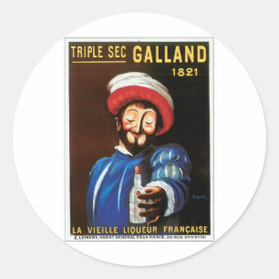 Sticker Rond Triple Sec Galland 1821 Boisson Vintage et art