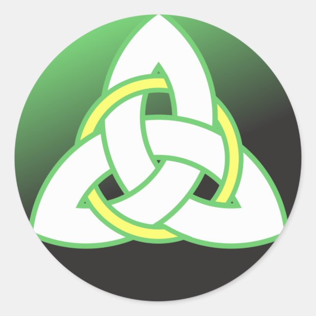 Sticker Rond Triquetra Celtic Trinity Knot (Devant)