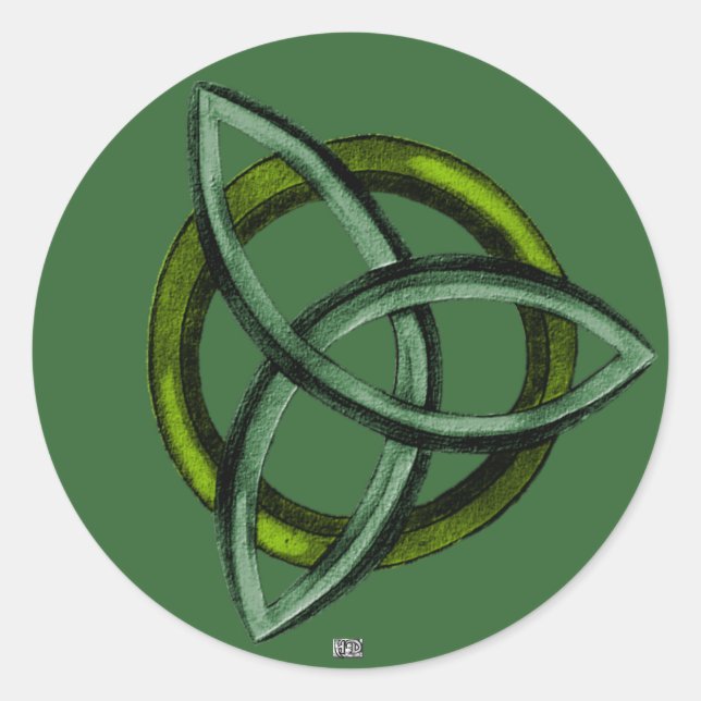 Sticker Rond Triquetra (vert) (Devant)