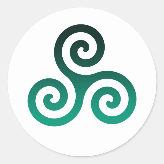 Sticker Rond Triskele vert (Devant)