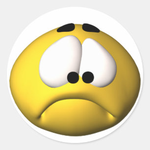 Sticker Rond triste