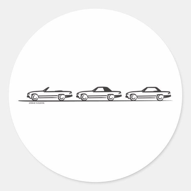 Sticker Rond Trois 107 SL (Devant)