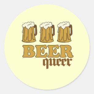 Sticker Rond Trois bières Queer