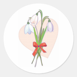Sticker Rond trois chutes de neige