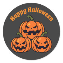 Trois citrouilles de Jack o'lantern