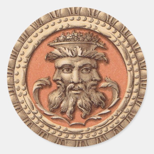 Sticker Rond trois faces (Devant)