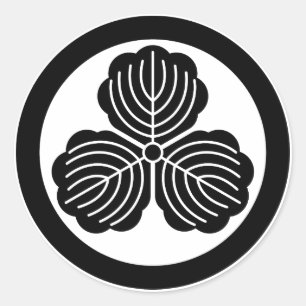 Sticker Rond Trois feuilles de chêne en cercle