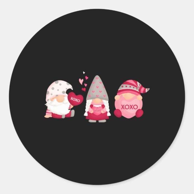Sticker Rond Trois Gnomes Le tenant (Devant)