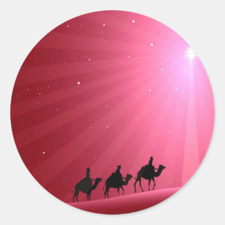 STICKER ROND TROIS HOMMES SAGES