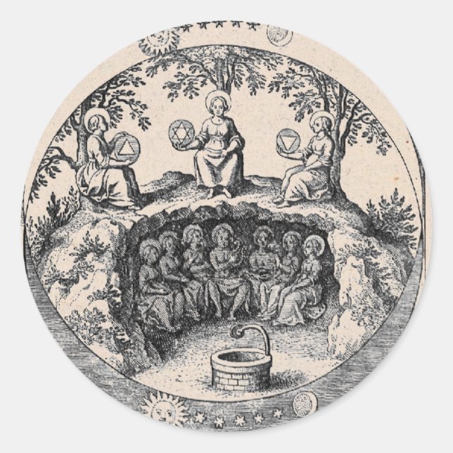 Sticker Rond Trois soeurs de l'alchimie (Devant)