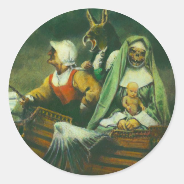 Sticker Rond Trois Sorcières (Devant)