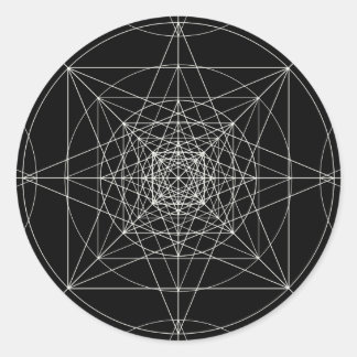 Sticker Rond Troisième dimension Géométrie sacrée