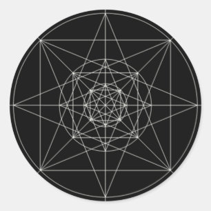 Sticker Rond Troisième dimension Géométrie sacrée