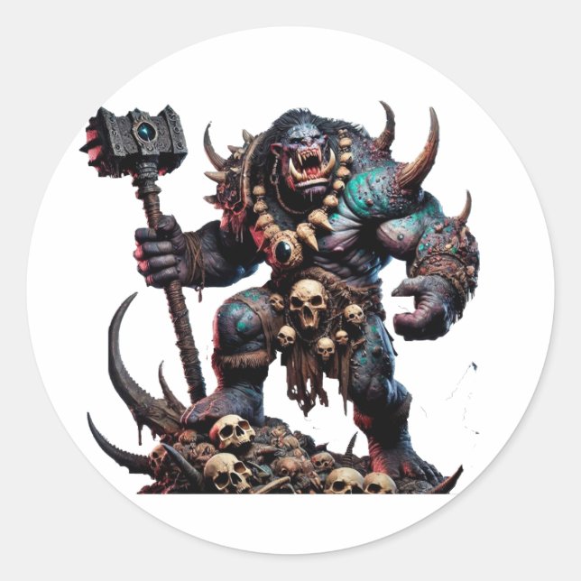 Sticker Rond Troll 2 (Devant)