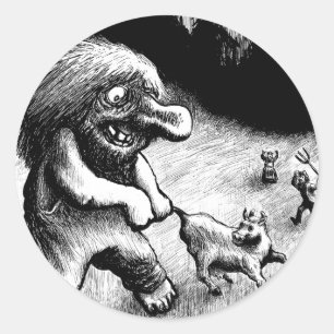 Sticker Rond troll-clipart-13