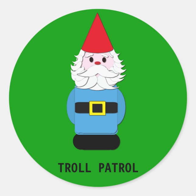 Sticker Rond Troll Patrol Scandinavian (Devant)