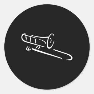 Sticker Rond Trombone