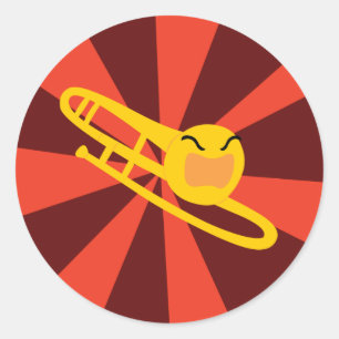 Sticker Rond Trombone