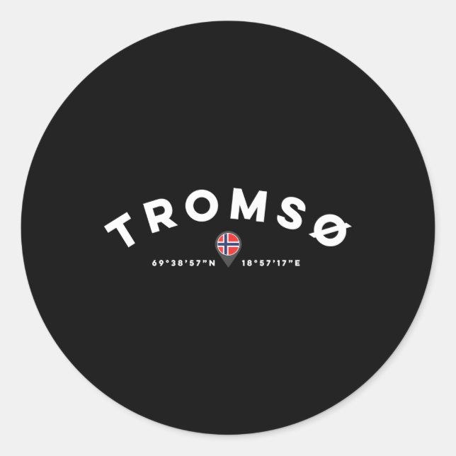 Sticker Rond Tromso Norvège (Devant)