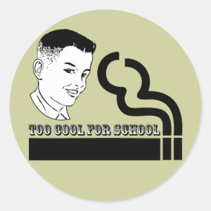 Sticker Rond Trop cool pour l'école