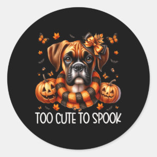 Sticker Rond Trop mignon pour effrayer graphique pour femmes Bo
