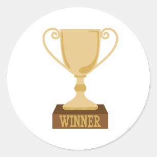 Sticker Rond Trophée des vainqueurs