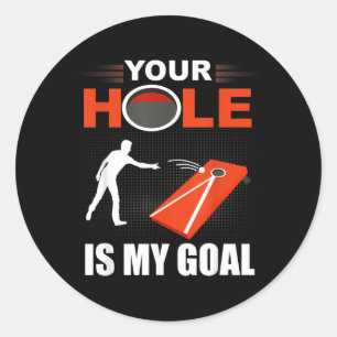 Sticker Rond Trou est objectif drôle jeu de cornhole lancer de
