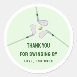 Sticker Rond Trou moderne en un par golf Anniversaire