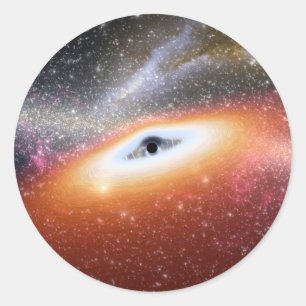 Sticker Rond Trou noir massif de la NASA