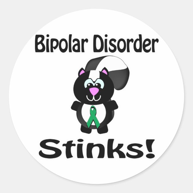 Sticker Rond Trouble bipolaire puent la conception de la sensib (Devant)