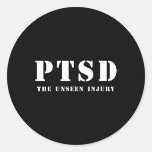 Sticker Rond Trouble De Stress Post-Traumatique Du Ptsd - 22 Pt