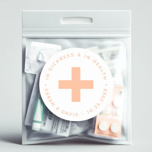 Sticker Rond Trousse d'appui de pêche en cas de maladie et de m