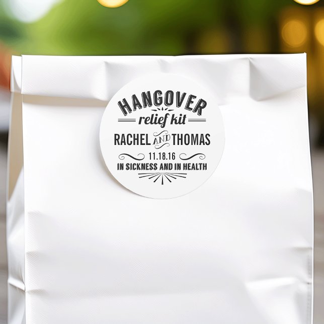 Sticker Rond Trousse de secours | Mariage apostolique Faveur (Créateur téléchargé)