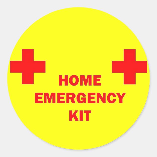 Sticker Rond Trousse d'urgence (Devant)
