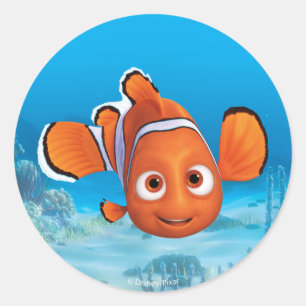 Sticker Rond Trouver Dory Nemo