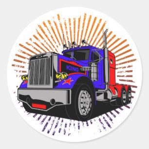 Sticker Rond Trucker King
